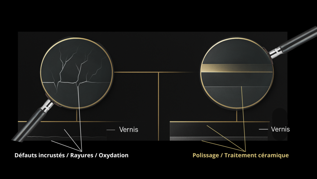 Effet du polissage et des traitement de protection céramique