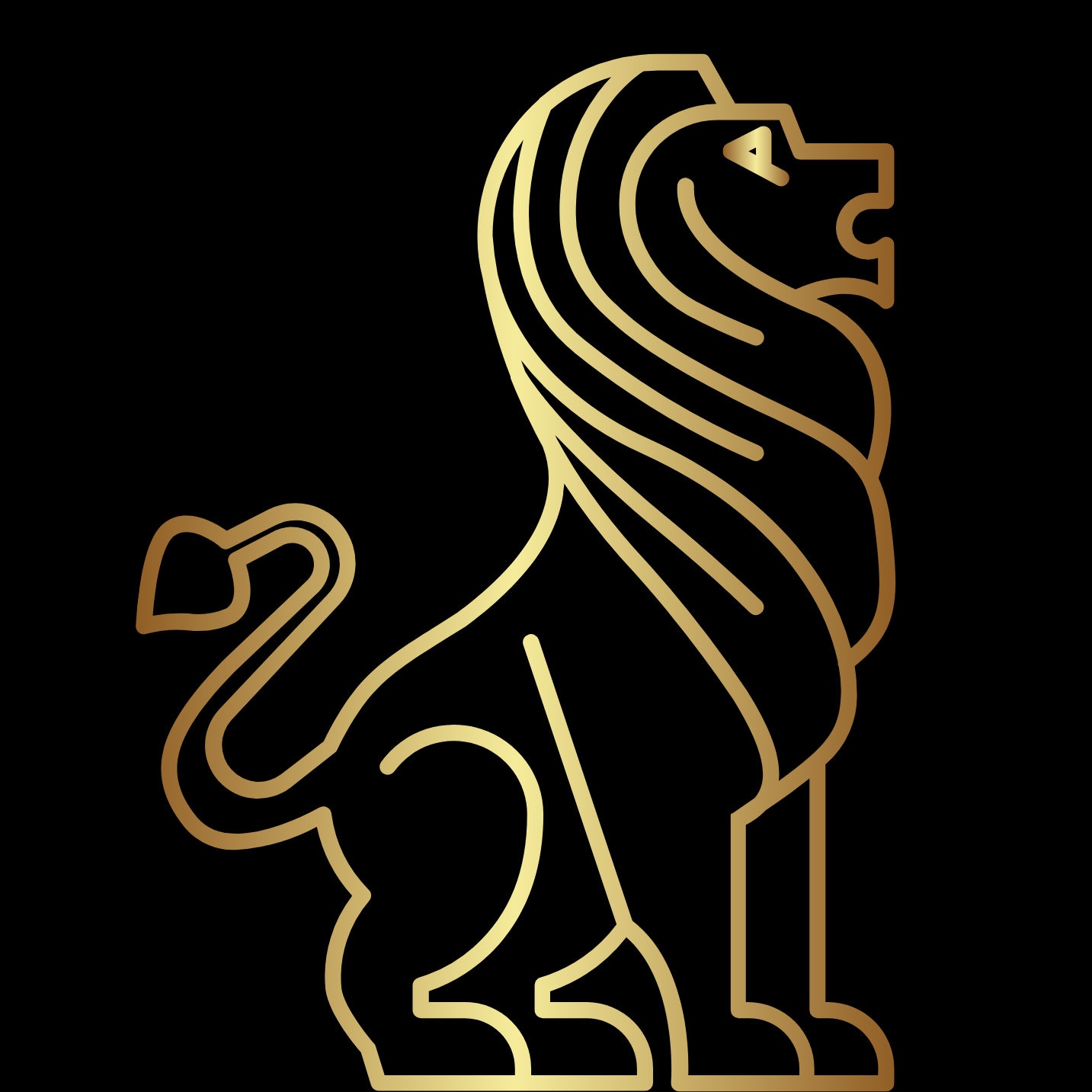 Shine Privilège Logo de la marque Shine Privilège - Lion Noble Conquérent -